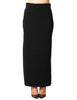 Gonna lunga alpha studio nera in lana con spacco centrale sul retro