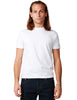 T-shirt uomo alpha studio bianca girocollo in jersey stretch