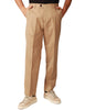 Pantalone uomo beable sandy beige a gamba dritta con pence singola davanti