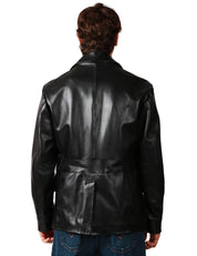 GIUBBOTTO GIACCA UOMO BLUSOTTO ALAN IN NAPPA CON COLLO REVER E 4 TASCHE DAVANTI