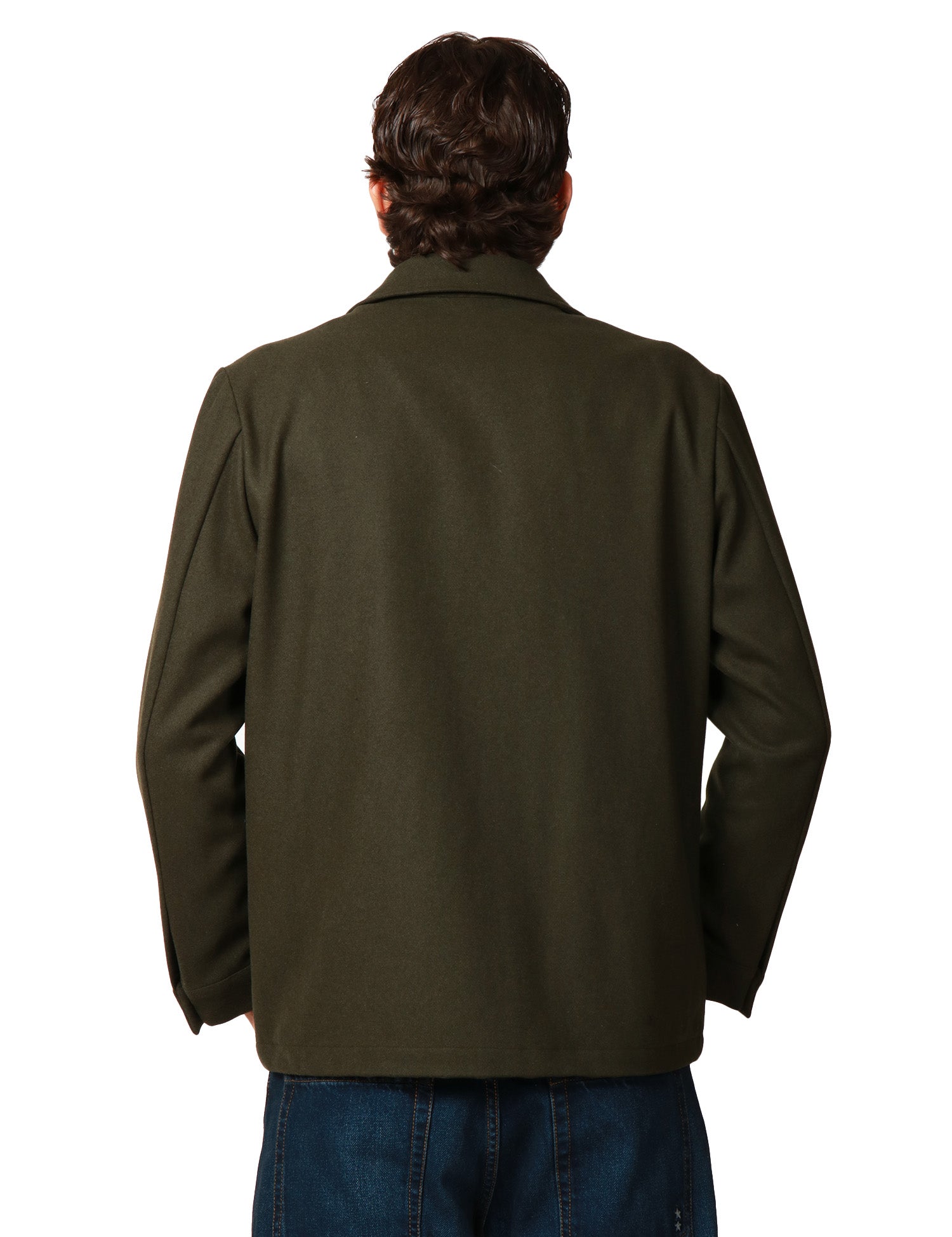 GIACCA UOMO BOLLANI MILITARE IN MISTO LANA CON COLLO REVER E TASCHE A TOPPA DAVANTI