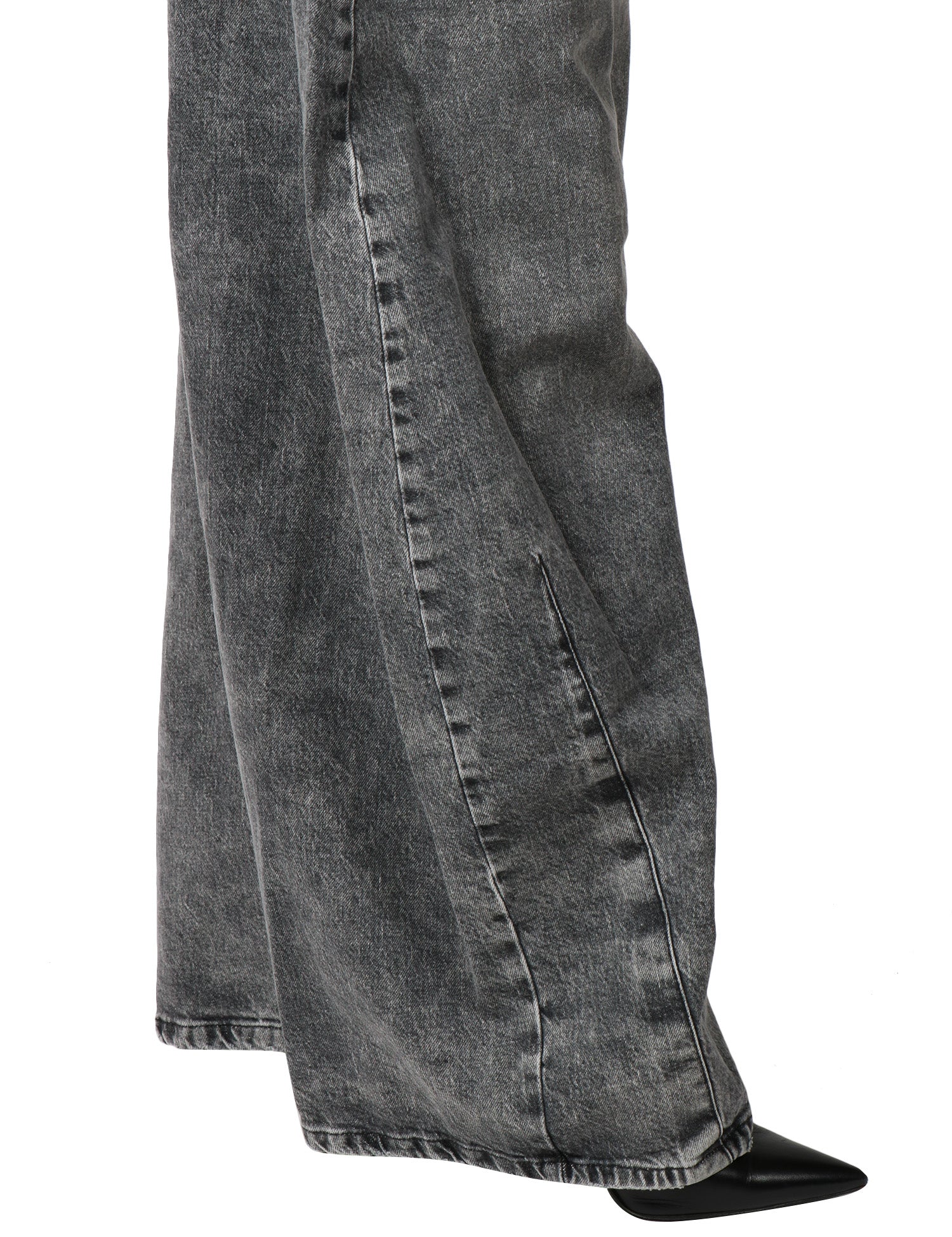 JEANS DONNA GOD SAVE DENIM IRIDE BLACK DENIM BALLON CINQUE TASCHE A VITA ALTA