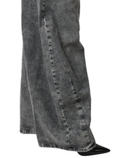 JEANS DONNA GOD SAVE DENIM IRIDE BLACK DENIM BALLON CINQUE TASCHE A VITA ALTA