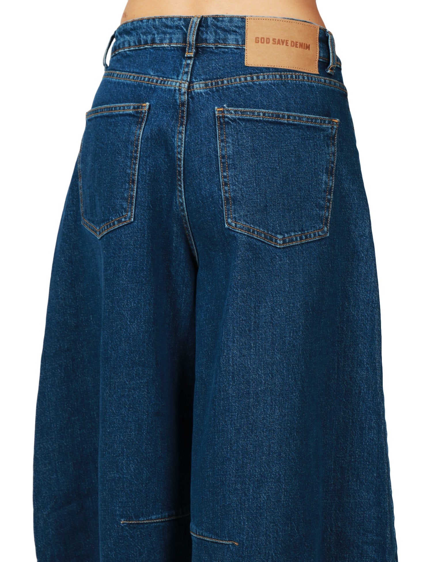 JEANS DONNA GOD SAVE DENIM LAVAGGIO SCURO CINQUE TASCHE BALLON FIT