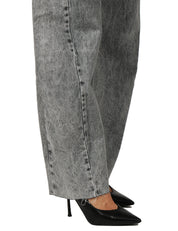 JEANS DONNA GOD SAVE DENIM NEMESI 1 BLACK DENIM BALLON CON CUCITURA SPICCHIO E TAGLIO VIVO