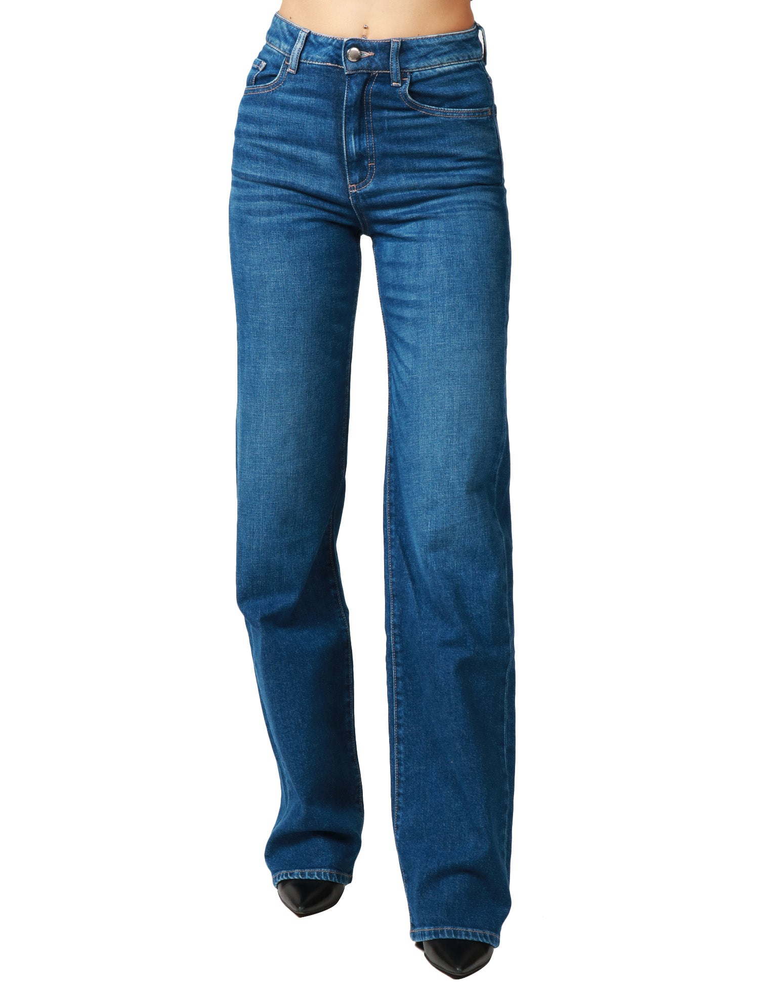 JEANS DONNA ICON DENIM JOIA ECLIPSE A VITA ALTA E GAMBA STRETTA