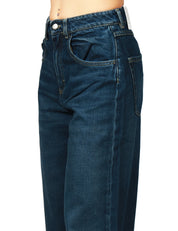 JEANS DONNA ICON DENIM POPPY LAVAGGIO BLU SCURO CINQUE TASCHE A GAMBA DRITTA