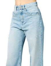 JEANS DONNA ICON DENIM POPPY LAVAGGIO CHIARO VITA ALTA E GAMBA A PALAZZO