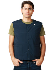 GILET UOMO K-WAY VALTY PLAIN WARM BLU SCURO IDROREPELLENTE E ANTIVENTO CON IMBOTTITURA TRAPUNTATA IN PRIMALOFT