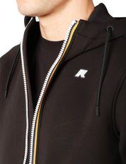 GIUBBINO UOMO K-WAY RAINER SPACER NERO IN SCUBA LEGGERO CON CAPPUCCIO E ZIP