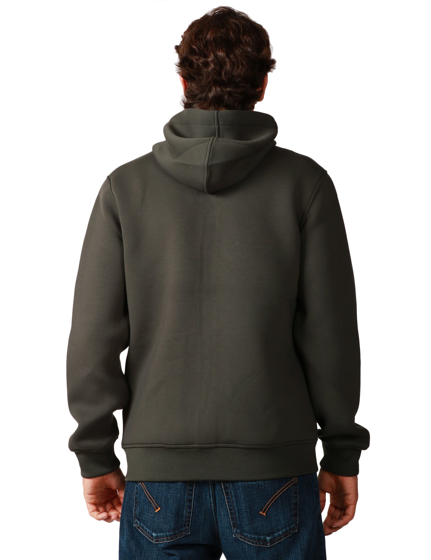 GIUBBINO UOMO K-WAY RAINER GREEN BLACK IN SCUBA LEGGERO CON CAPPUCCIO