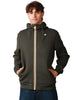 Giubbino uomo k-way rainer green black in scuba leggero con cappuccio