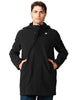 Giubbotto parka uomo k-way duke bonded black blue in tessuto tecnico a tre strati con cappuccio staccabile