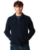 Giubbotto uomo manifatture renavine pine wool blu navy con colletto e zip