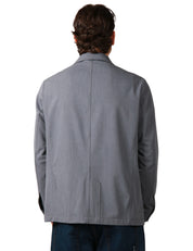 GIACCA UOMO OFFICINA 36 DANA GRIGIA CON COLLETTO REVER E TASCHE A TOPPA DAVANTI