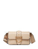 Borsa pinko mini love bag slouchy nero/oro in pelle con patta