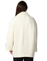 CAPPOTTO DONNA PINKO CANEDERLI TORTORA DOPPIOPETTO IN TESSUTO BOUCLè MISTO LANA CON ALAMARI AI POLSI