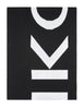 Sciarpa pinko nera con logo lettering
