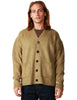 Cardigan uomo roberto collina militare spazzolato con spalle scese e tasche applicate davanti