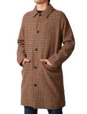 CAPPOTTO UOMO SEBAGO BEIGE PIED DE POULE LUNGHEZZA MEDIA CON COLLETTO E BOTTONI