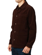 GIACCA UOMO SEBAGO DORR CORDUROY BROWN IN VELLUTO DI COTONE A COSTINE CON TRE TASCHE APPLICATE DAVANTI