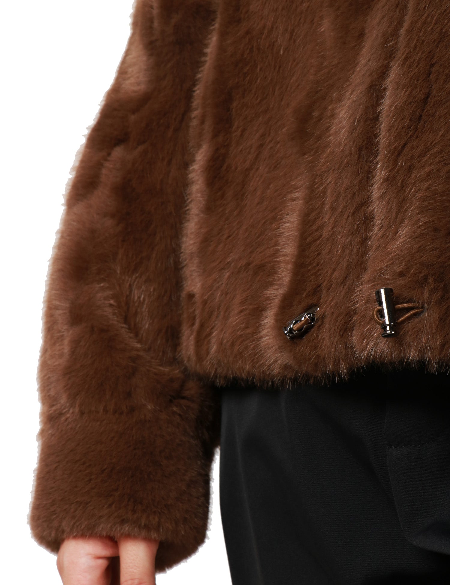 ECOPELLICCIA DONNA TAVUS MILANO BISCOTTO REVERSIBILE CON COLLO ALTO E ZIP