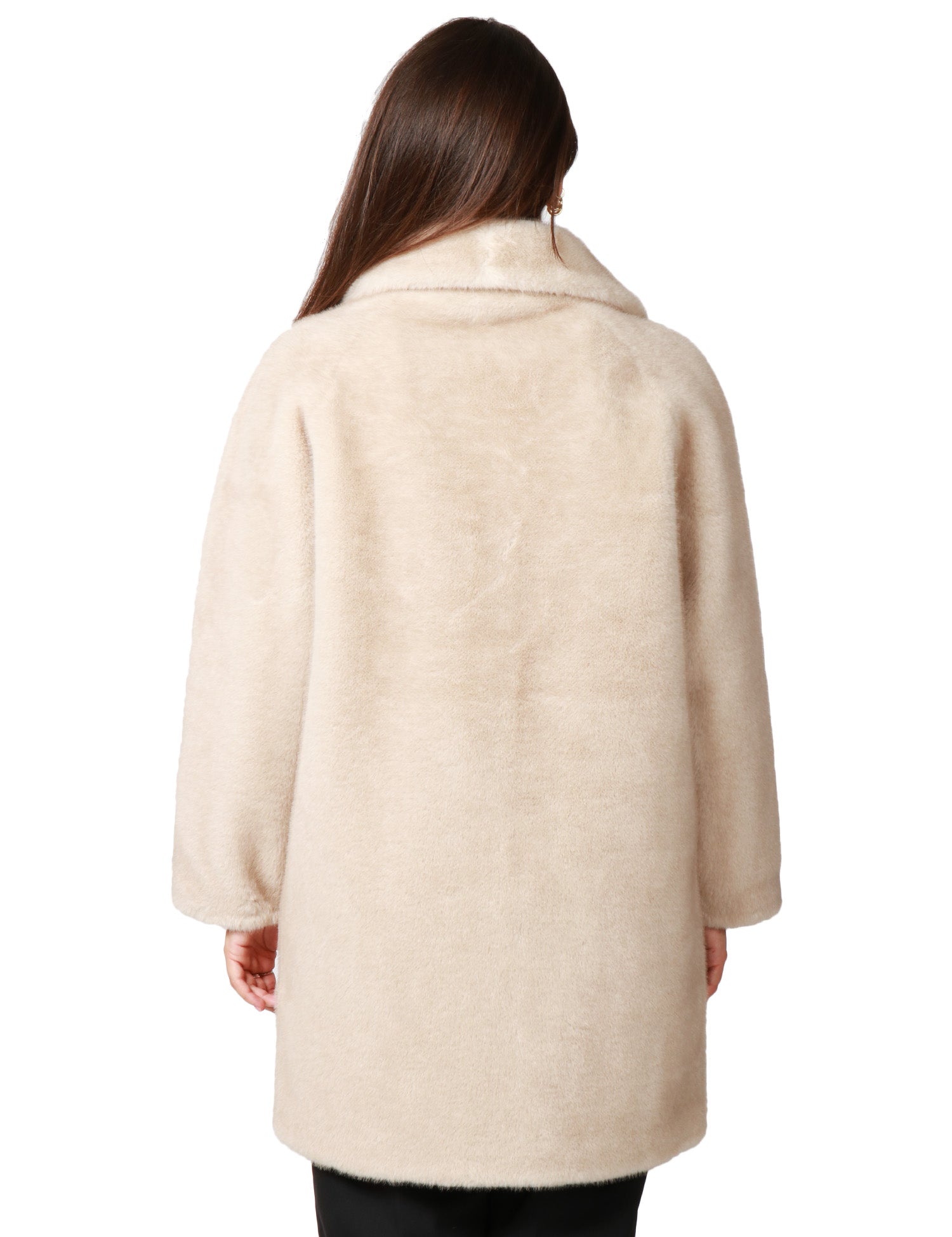 ECOPELLICCIA DONNA TAVUS MILANO BEIGE LUNGHEZZA MEDIA REVERSIBILE