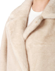 ECOPELLICCIA DONNA TAVUS MILANO BEIGE LUNGHEZZA MEDIA REVERSIBILE