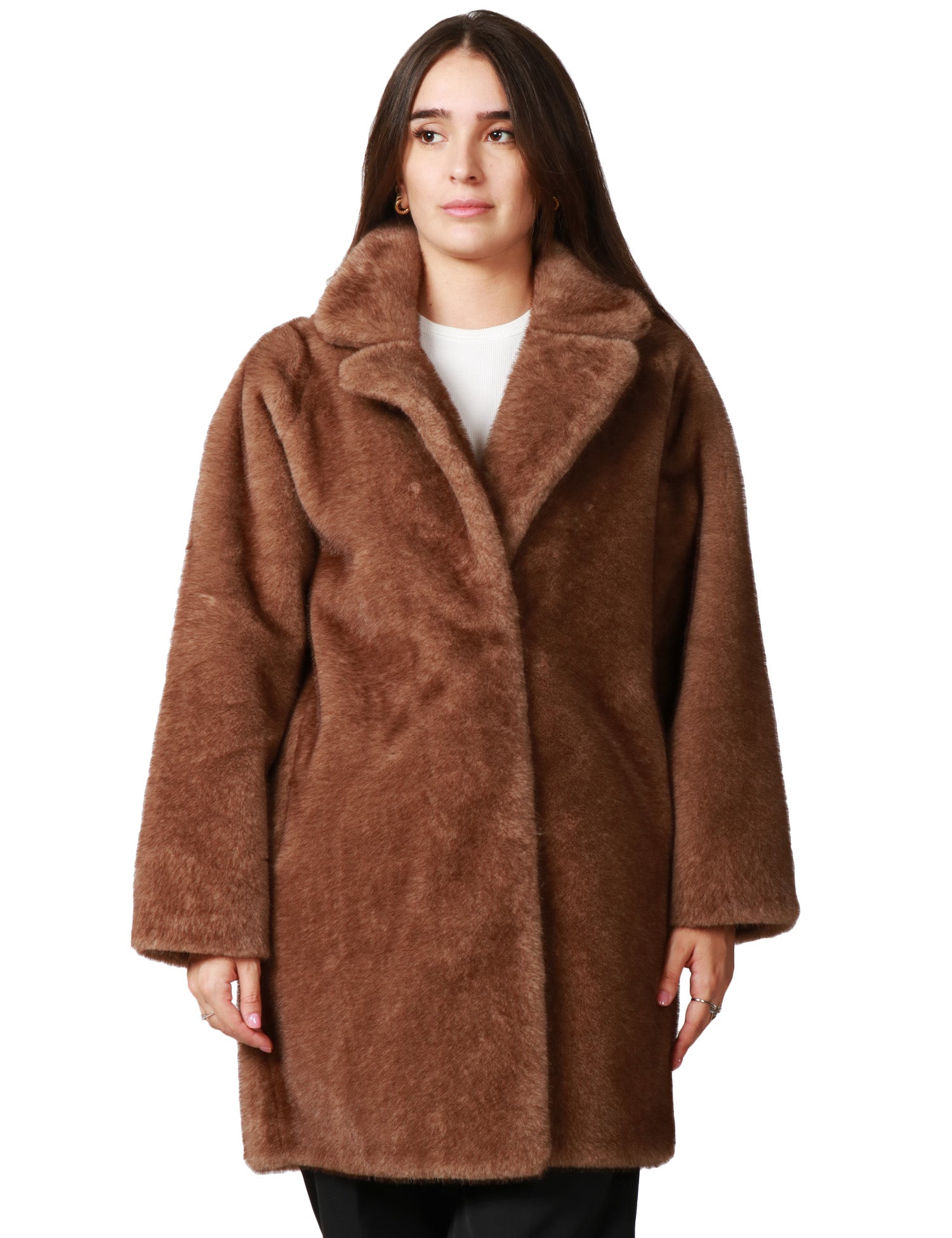 ECOPELLICCIA DONNA TAVUS MILANO BISCOTTO LUNGHEZZA MEDIA REVERSIBILE