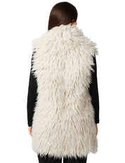 GILET ECOPELLICCIA TAVUS MILANO GHIACCIO LUNGHEZZA MEDIA A PELO LUNGO