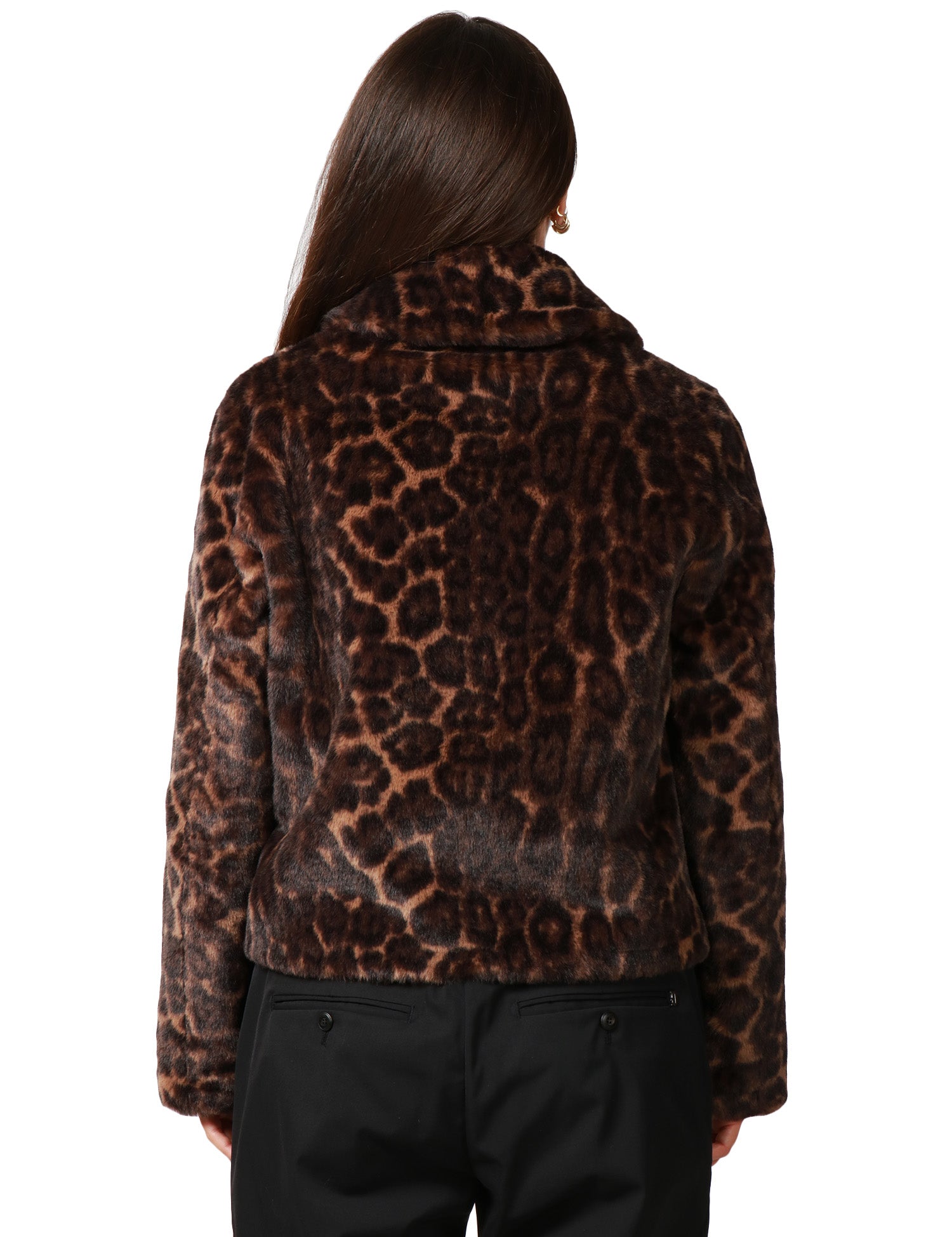 ECOPELLICCIA CHIDO DONNA TAVUS MILANO LEOPARD REVERSIBILE A PELO CORTO