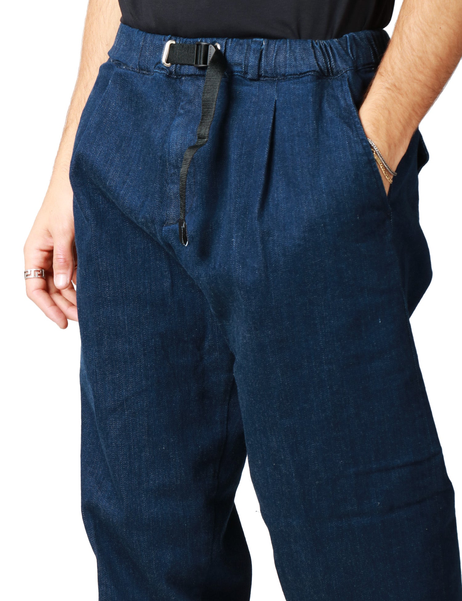 PANTALONE UOMO WHITESAND DENIM CON VITA REGOLABILE E PENCE DAVANTI