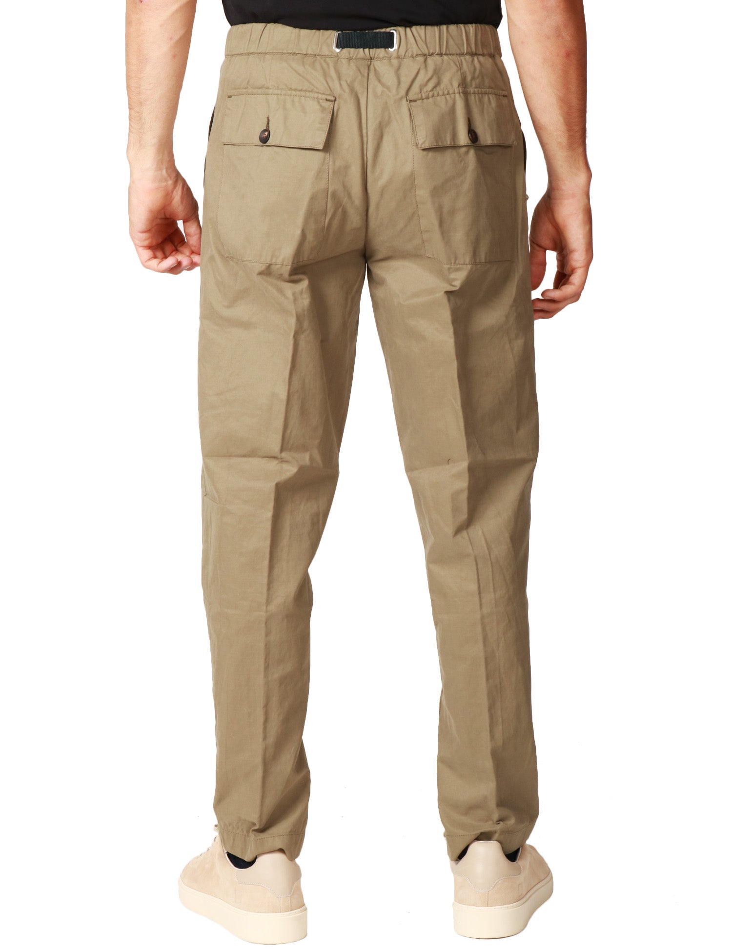 PANTALONE UOMO WHITESAND MILITARE CON VITA REGOLABILE E TASCHE ANTERIORI A TOPPA