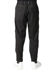 PANTALONE UOMO WHITESAND NERO CON PENCES E VITA REGOLABILE
