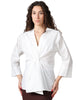 Blusa donna alpha studio bianca in popeline di cotone con nodo davanti
