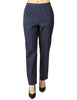 Pantalone donna alpha studio blu notte a sigaretta in cotone tecnico con elastico in vita