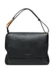 Borsa gianni chiarini cecile nera in pelle grana maxi con manico e chiusura magnetica