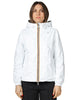 Giubbino donna k-way lil 2.0 plus white/beige double face con cappuccio