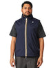 Gilet uomo k-way valen stretch blu scuro in nylon stretch con collo a costine