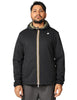 Giubbotto uomo k-way jake black/green reversibile in doppio tessuto con cappuccio e zip