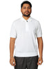 Polo uomo kangra bianca con zip e lavorazione trecce e coste 100% cotone