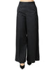 Pantalone donna liviana conti ilaria nero a palazzo in popeline stretch
