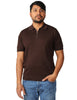 Polo uomo masq moro a mezze maniche con zip sullo scollo