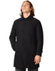 Cappotto uomo bharnaba artemisia nero media lunghezza con colletto e bottoni