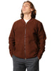 Bomber uomo universal works cacao in pile di lana con zip
