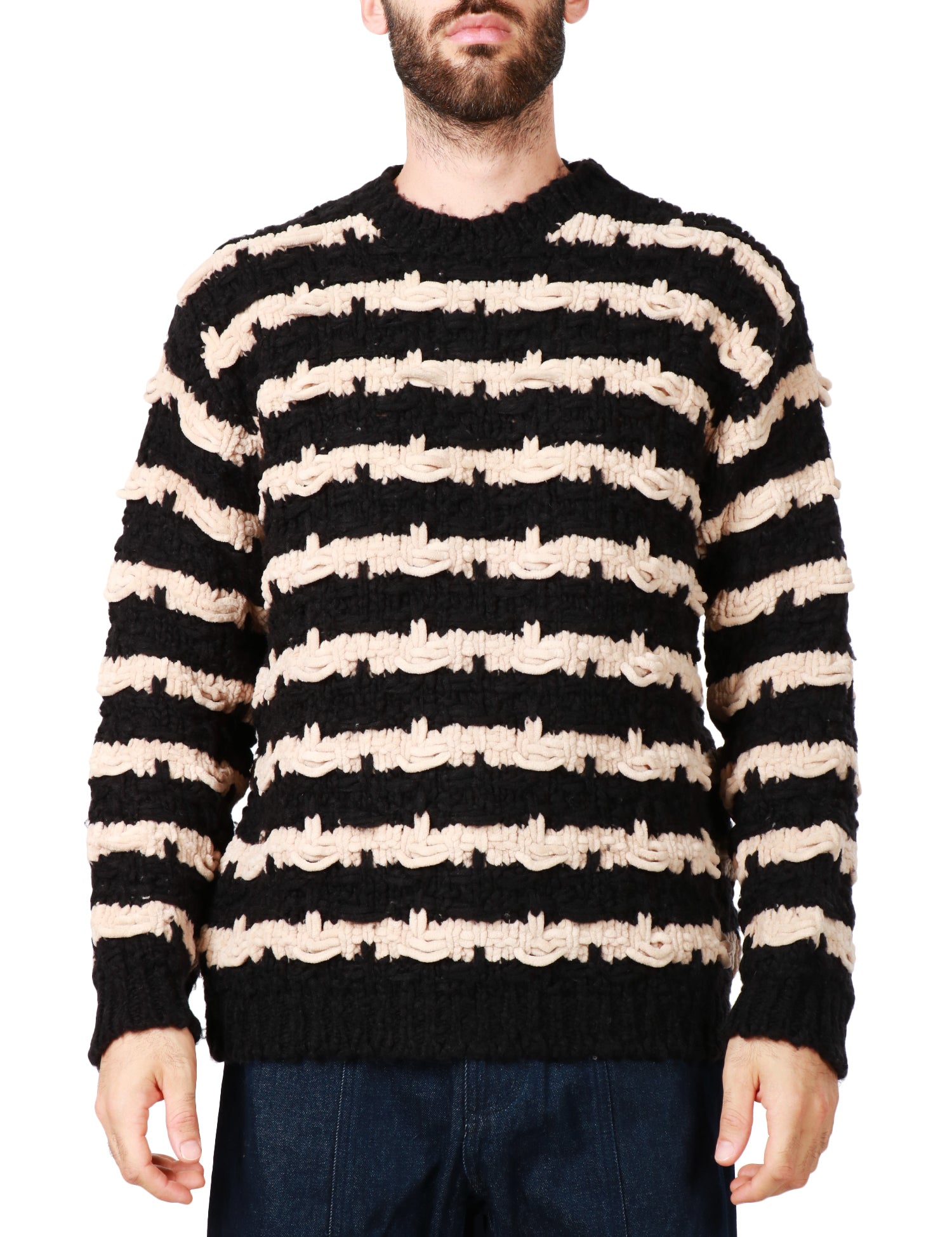 Maglia girocollo rigato