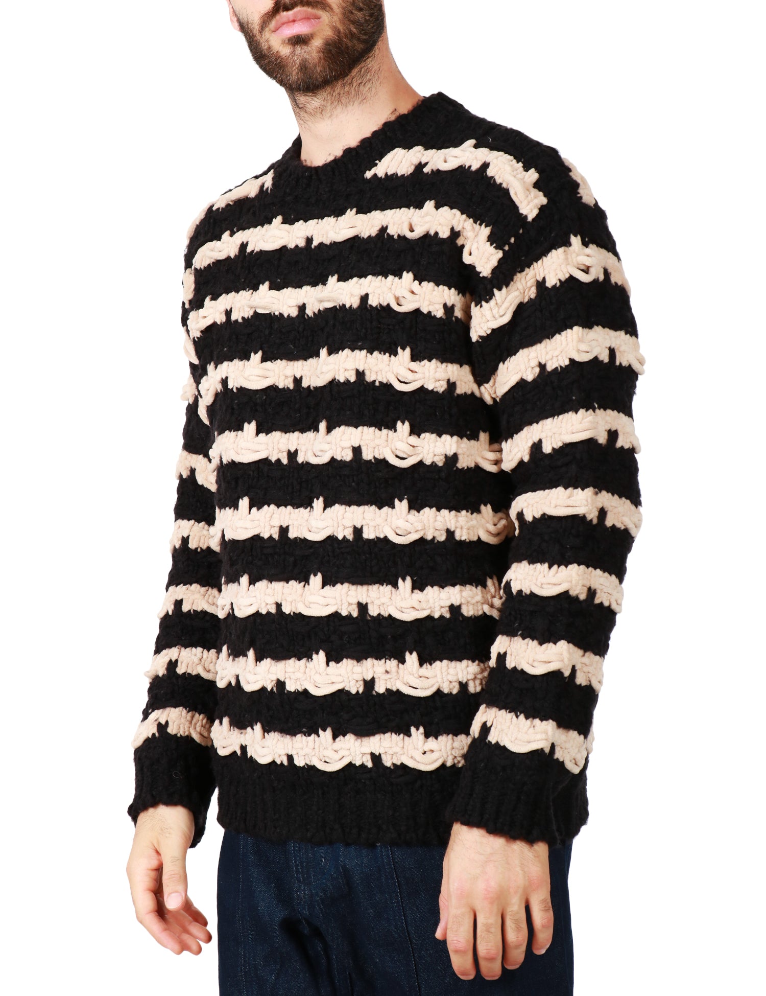 Maglia girocollo rigato
