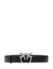 Cintura donna pinko nera love birds in pelle