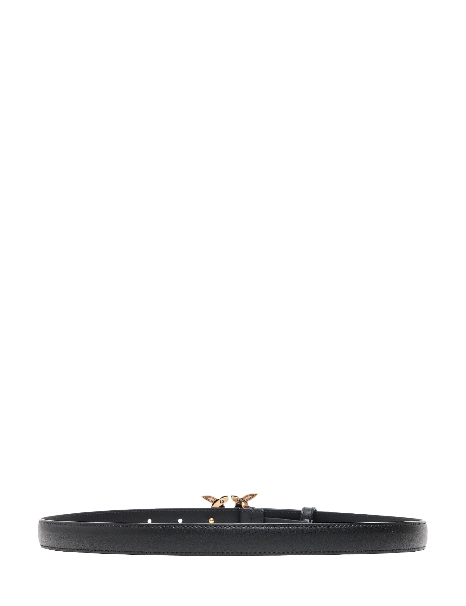 CINTURA SOTTILE donna pinko nera LOVE BIRDS IN PELLE