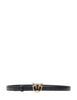 Cintura sottile donna pinko nera love birds in pelle